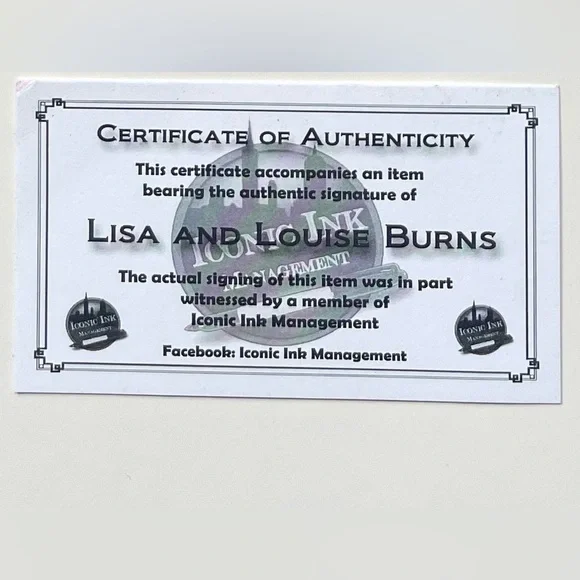 Lisa & Louise Burns Autographed Picture w/ COA Grady Twins The Shining - Picture 2 of 2
